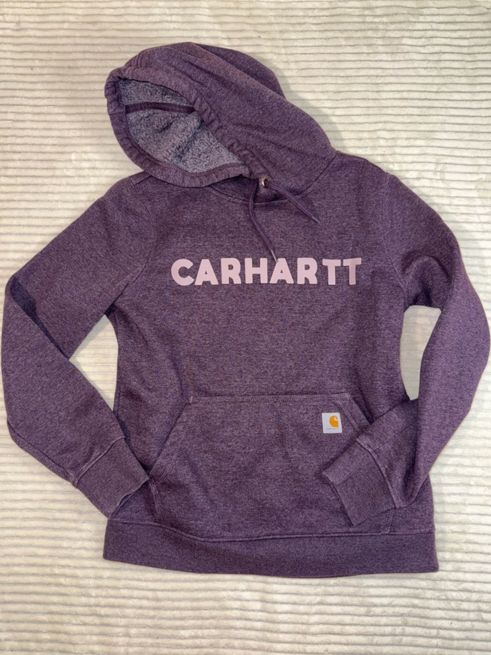 Carhartt Women's Heathered Purple Logo Hoodie